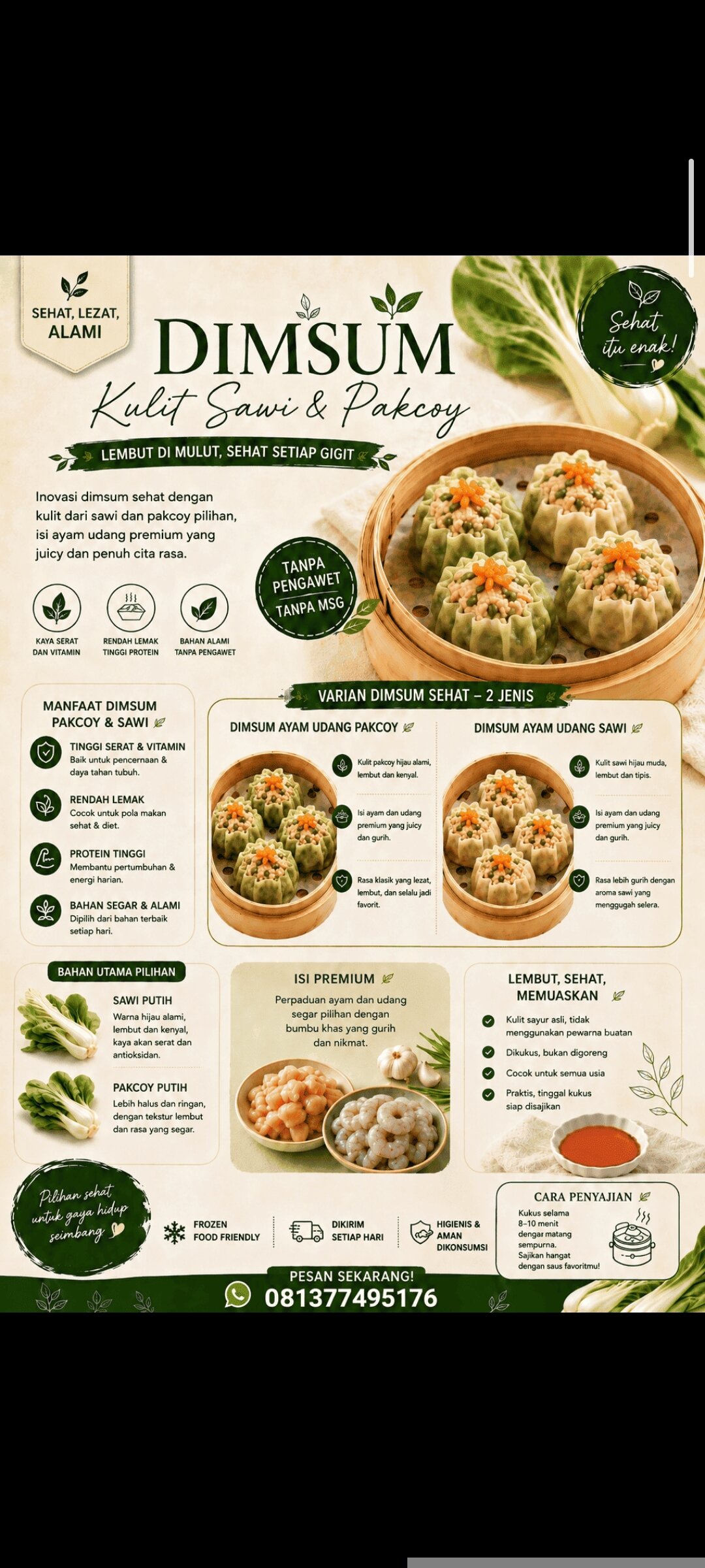 DIMJOY (Dimsum Sawi & Pakcoy)